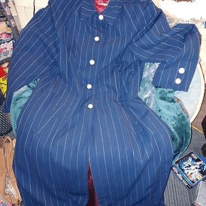 Pin Striped Trench Coat